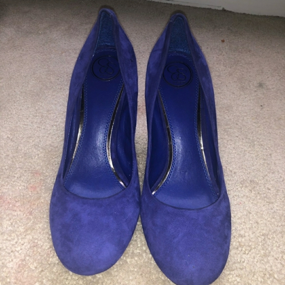 Suede Blue Pumps by Jessica Simpson